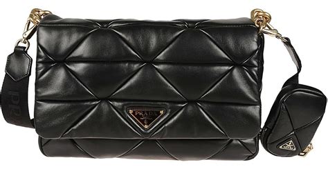 prada black shoulder bag with chain